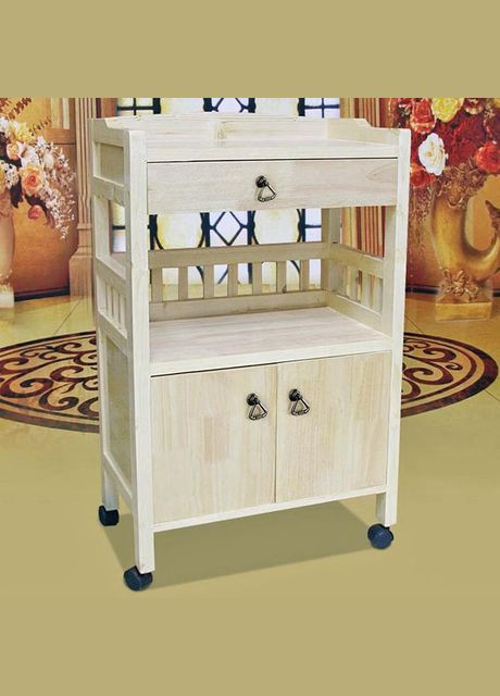 Этажерка из дерева для ванной на колёсиках Даритес бланже (АБТ-002901) No Brand (328208855)