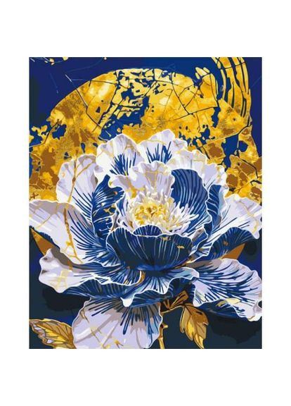 Картина по номерах з фарбами металік "Дивовижна квітка" 40х50 см Origami (369785875)