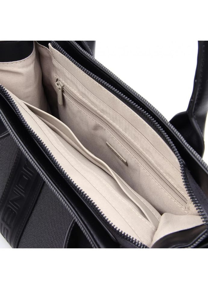 Сумка 7724 чорна — жіноча текстильна сумка через плече, крос-боді, міська повсякденна David Jones (349723069)