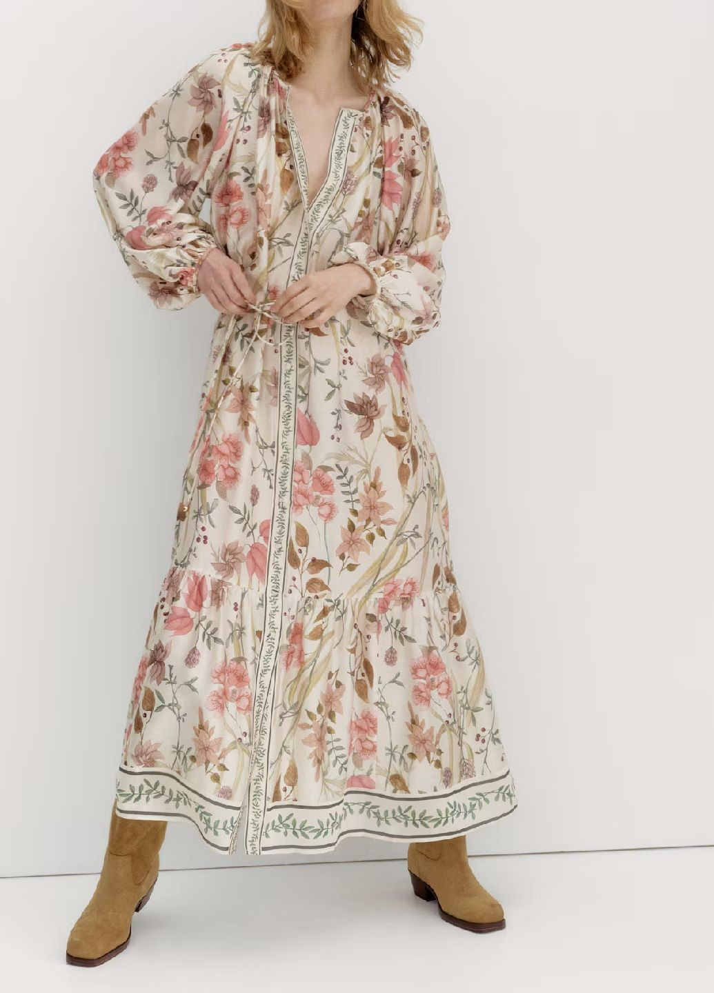 Молочна кежуал сукня H&M однотонна