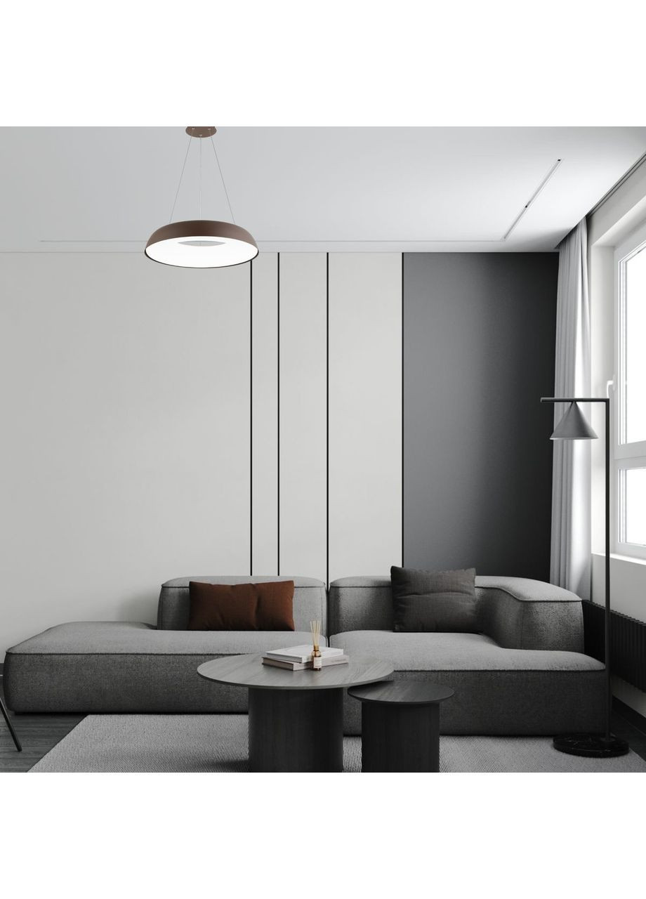 Люстра світлодіодна підвісна 58см 80W з пультом і додатком (97-MD6018 (580) CF) No Brand (370072412)