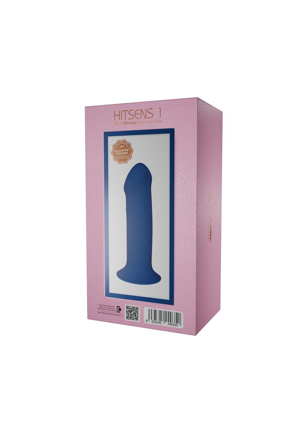 Двухслойный дилдо Hitsens 1 Blue, подходит для страпона, диаметр 4,5 см, длина 17,7 см. Adrien Lastic (335387739)