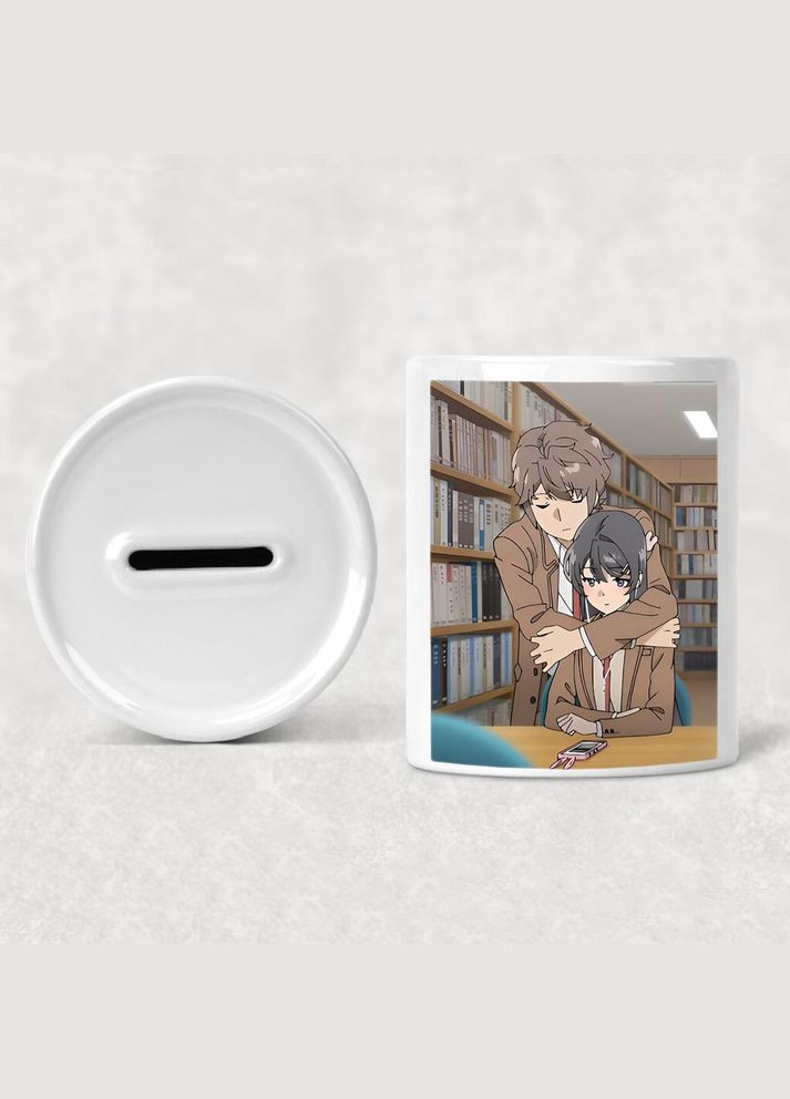 Копилка, копилка для денег Аниме Этот глупый свин не понимает мечту девочки кролика #0011 белая керамическая No Brand (315046914)