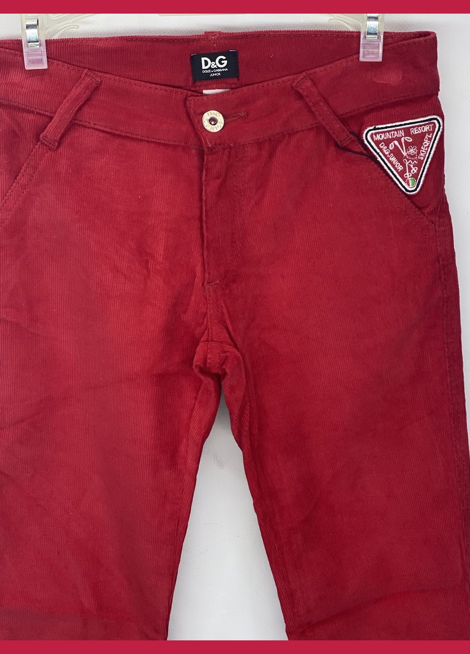 Красные кэжуал демисезонные зауженные брюки D&G