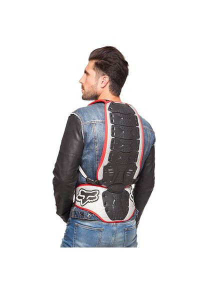 Мотозащита спины с поясничной опорой MS-3258 Черно-красный, (60491013) Fox (323021253)