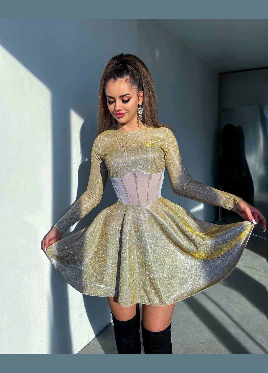 Золотий кежуал сукня N.Family однотонна