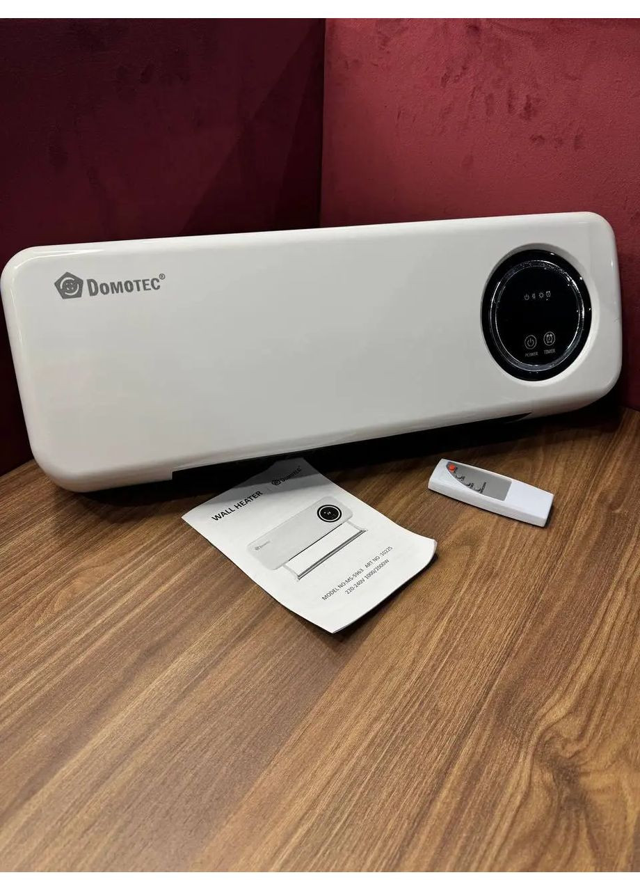 Настінний обігрівач Domotec MS-5963 White 2000Вт з пультом та сушаркою Hopestar (363833414)