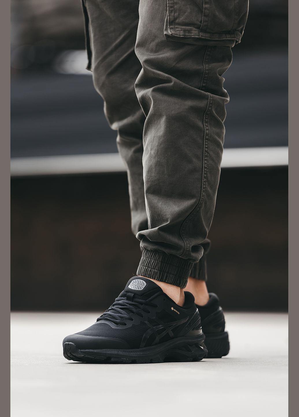 Чорні всесезон кросівки чоловічі asics gel-kayano 27 gore-tex black | асікс гель-каяно 27 чорні No Brand