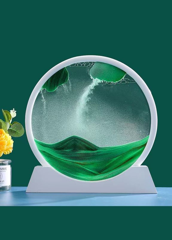 Картина-антистресс "Песочный пейзаж 3D" (Moving Sandscapes), картина на подарок. 18 см, в белой рамке No Brand (316702640)