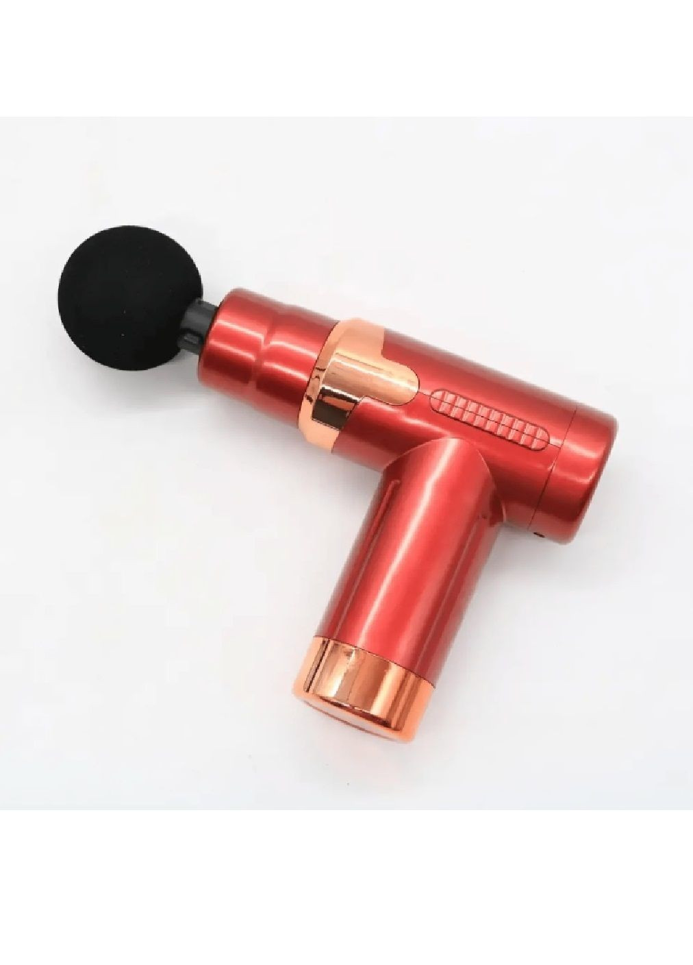 Перкуссионный ручной аккумуляторный вибромассажер пистолет для тела с насадками 4 штуки 1200 мАч (479654-Prob) Красный Unbranded (322655852)