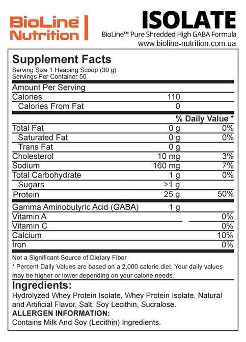 Изолят BioLine Nutrition Pure Shredded Crispy Vanilla Cooky 1,5 кг No Brand (371353877)