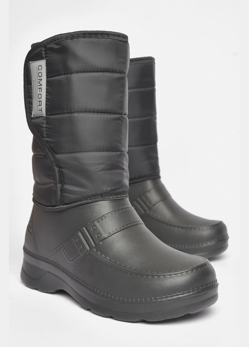 Дутики чоловічі піна зі з`ємною шкарпеткою на хутрі чорного кольору Let's Shop (302661374)