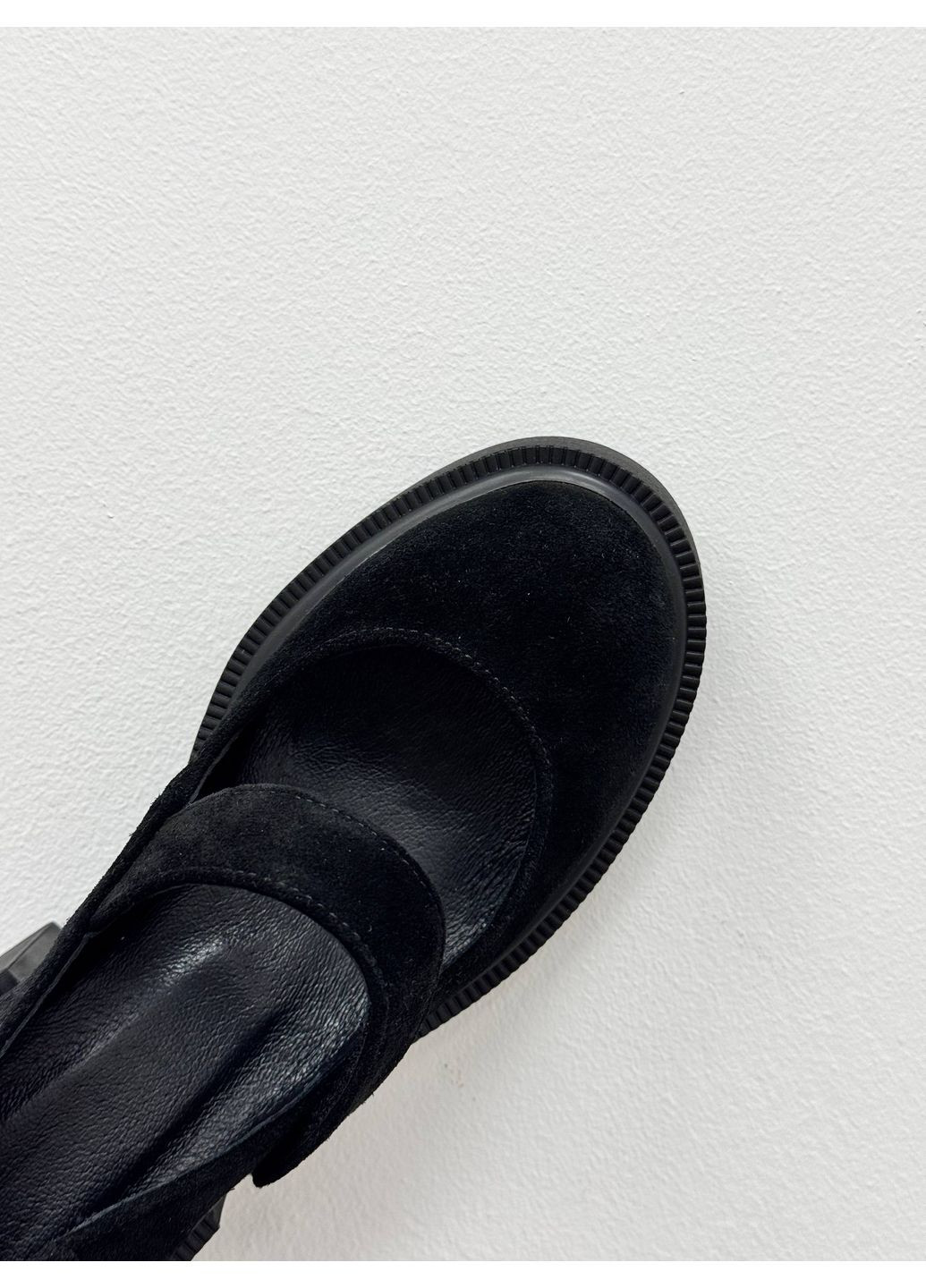 No Brand Стильные женские туфли черный з натуральная замша, — всесезон (354312086)