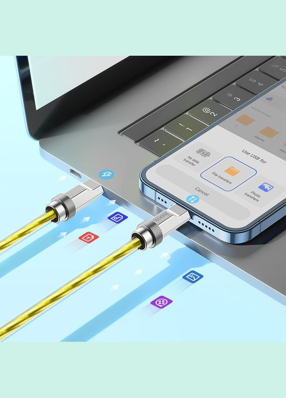 Кабель для зарядки с быстрой зарядкой PD20W Lightning Apple iphone U113 |3А/1м| Hoco (337351970)