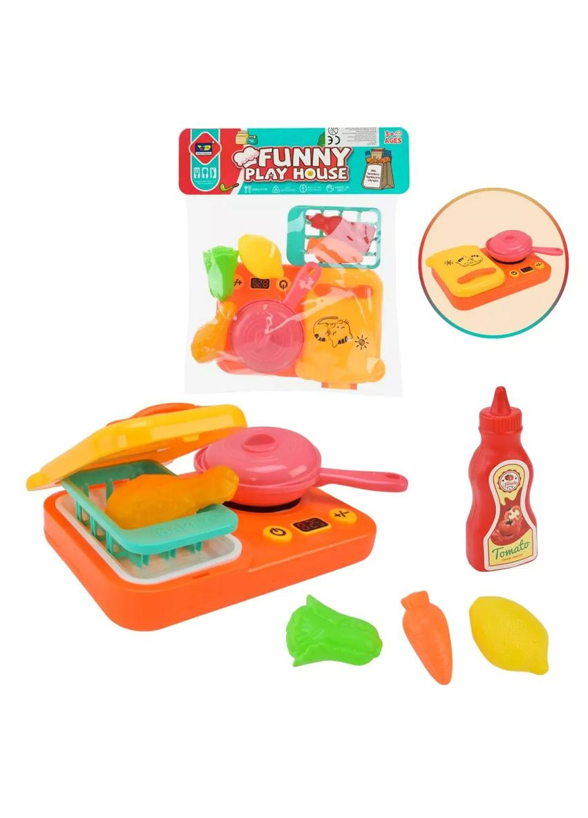 Ігровий набір кухня плита мийка продукти та аксесуари 345-7C No Brand (362421402)