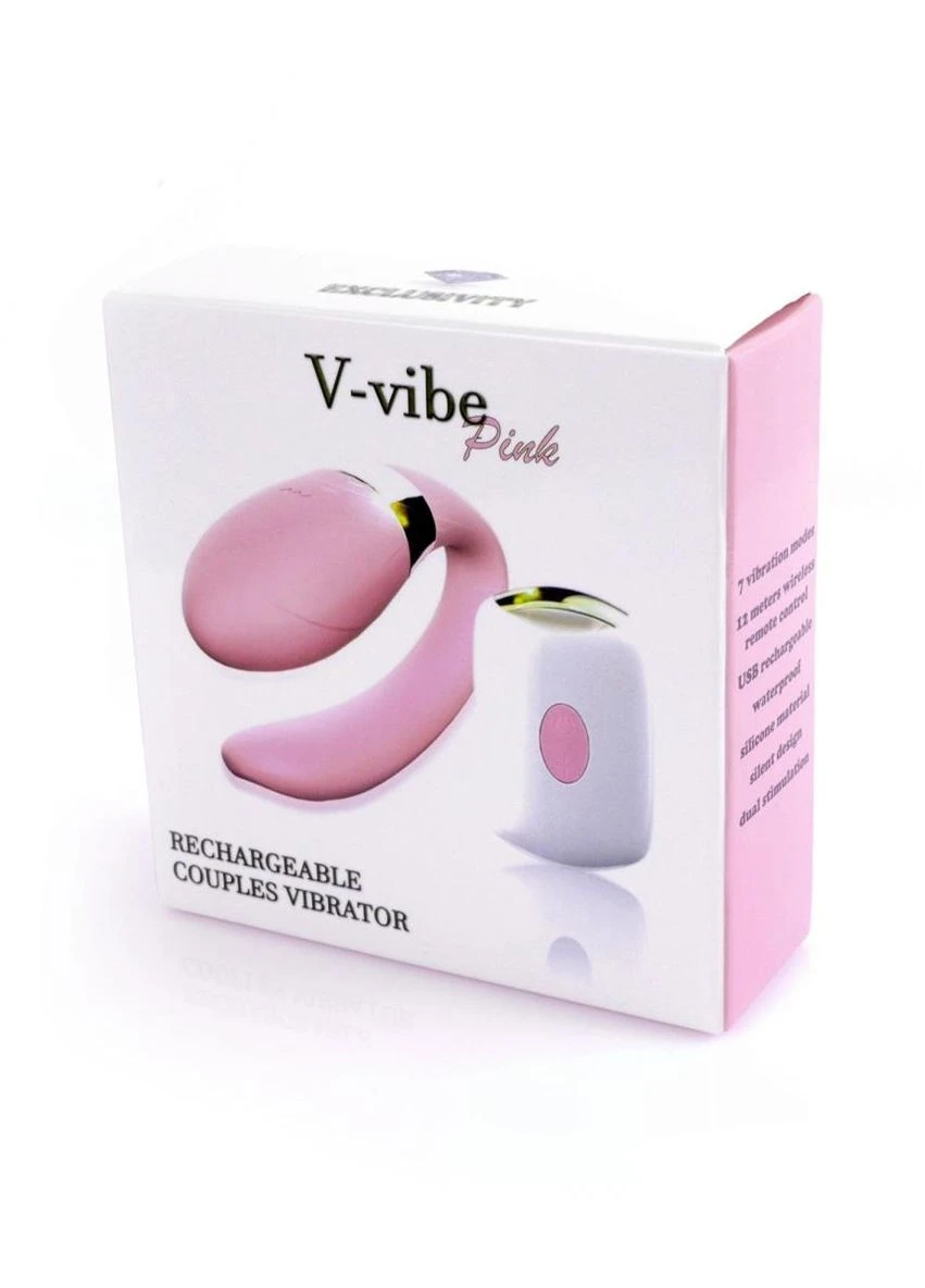 Вибратор для пар Smart V-Vibe USB, 7 Function, Remote Control Pink B Series (402299296)