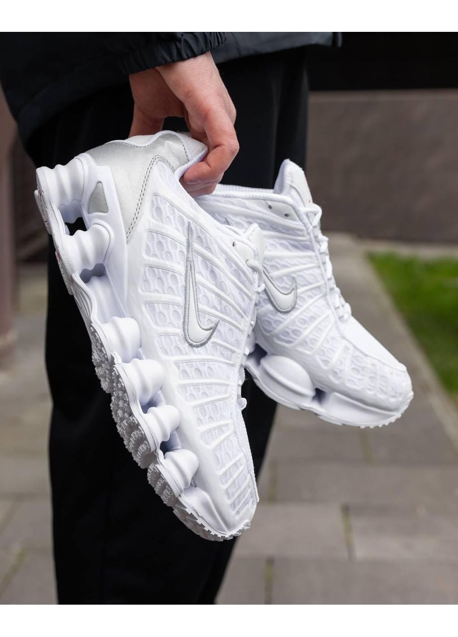 Білі Осінні кросівки чоловічі nike shox tl white найк шокс тл No Brand