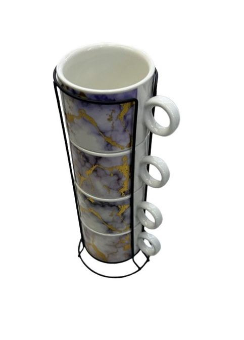 Чашки на подставке "Shine" 5пр/наб 220мл Home (300305766)