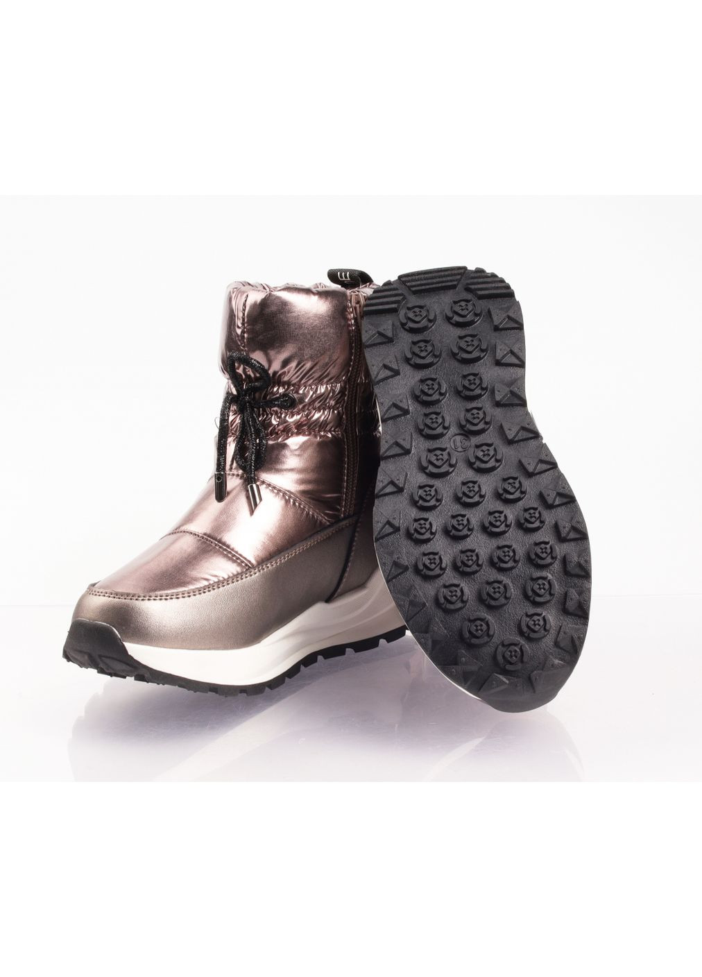 Цветные ботинки зимние 10790 для девочек темно-серебристые, эко кожа. размер 28 Tom.M