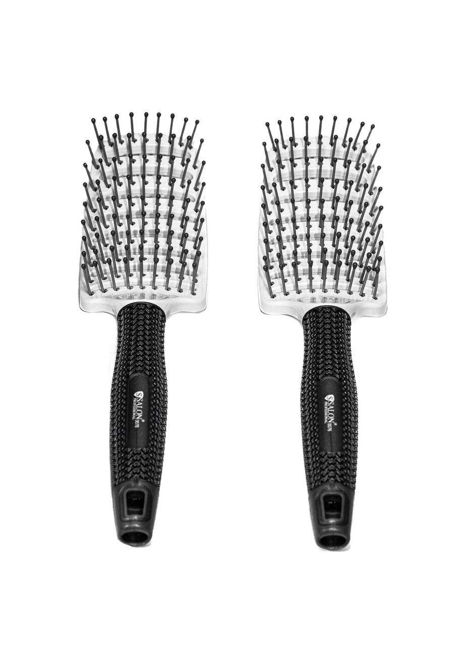 Щітка для волосся масажна продувная вигнута 0076 Salon Professional (336961384)