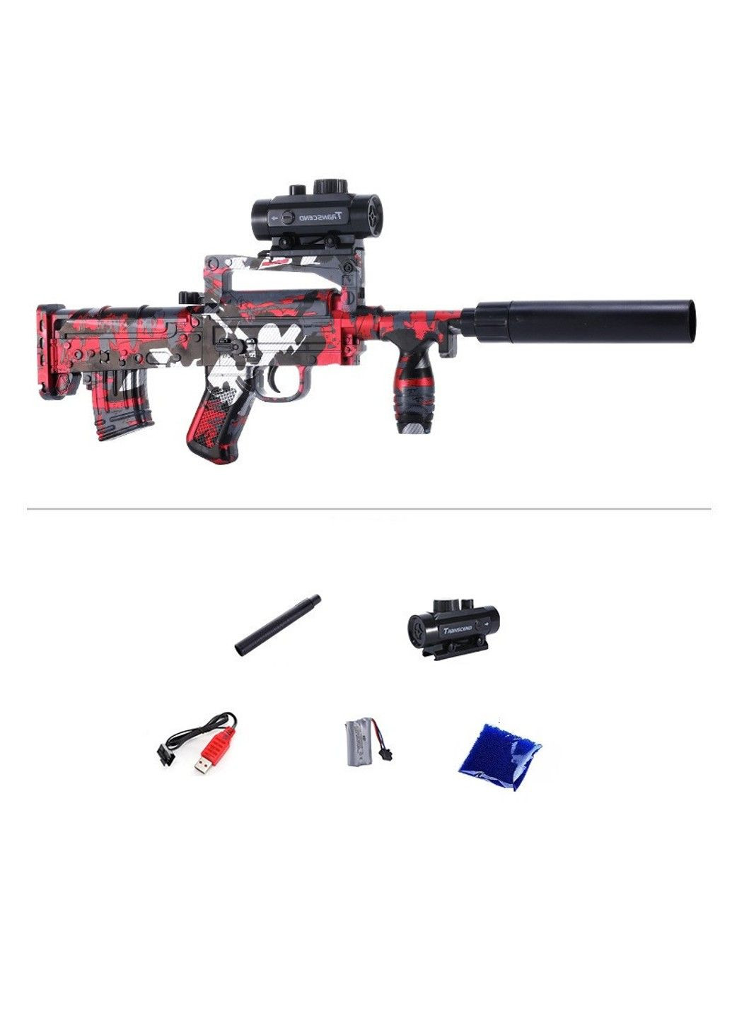 Игрушечный автомат Гроза Булпап с аккумулятором стреляет гидро гелиевыми шариками орбизами No Brand (361162459)