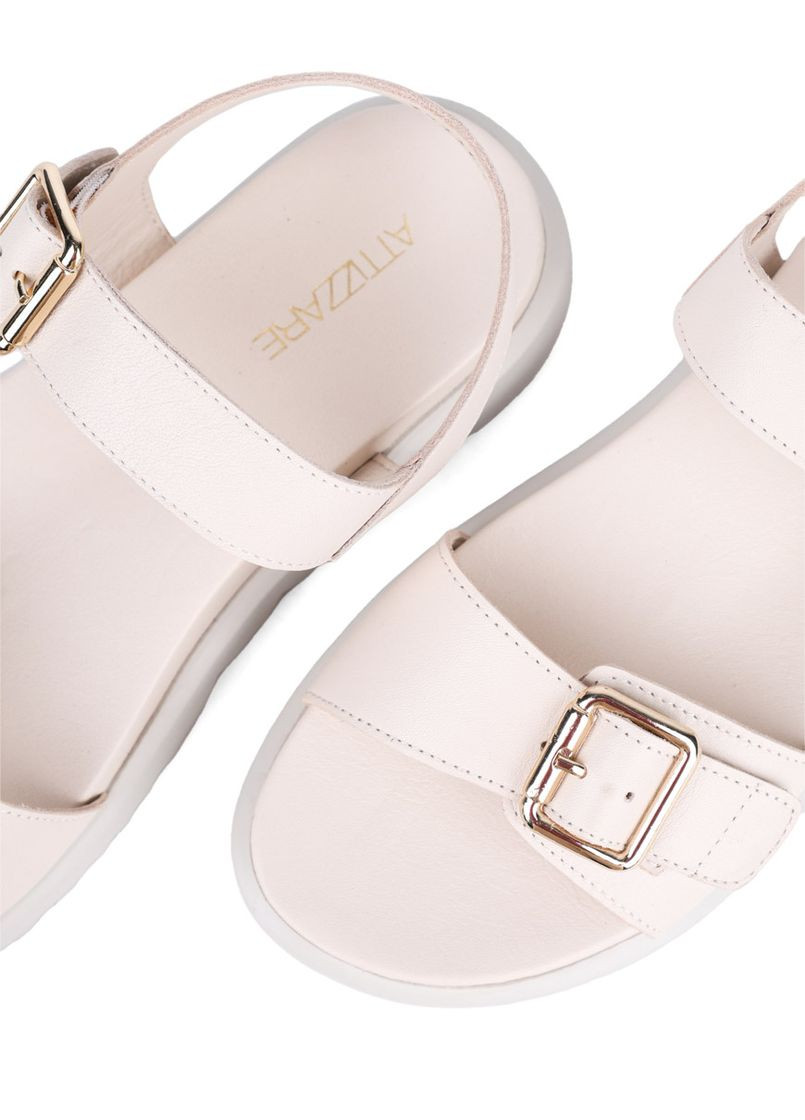 Молочные женские сандалии cypress рисовая кожа Attizzare