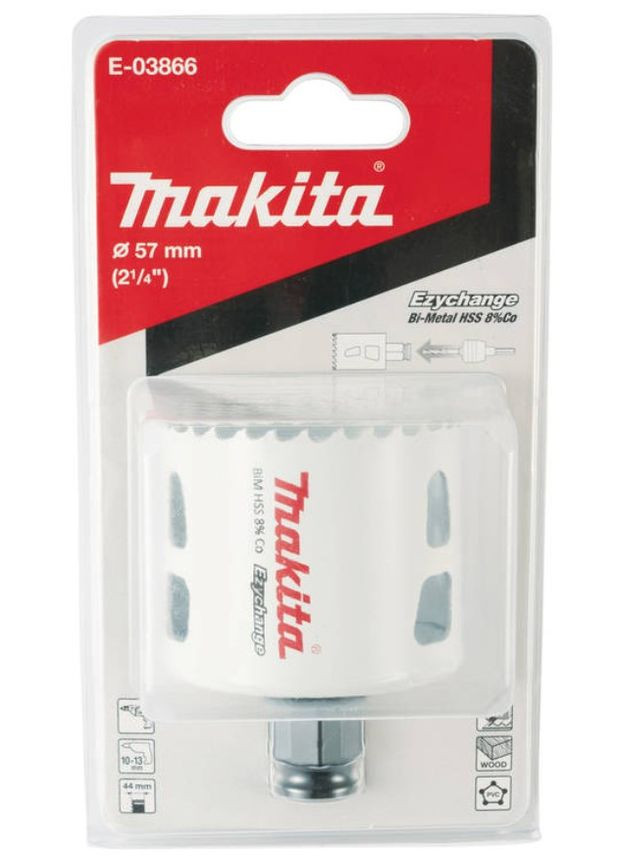 Коронка Ezychange E-03866 (57 мм) корончасте свердло TCT (7944) Makita (295041205)