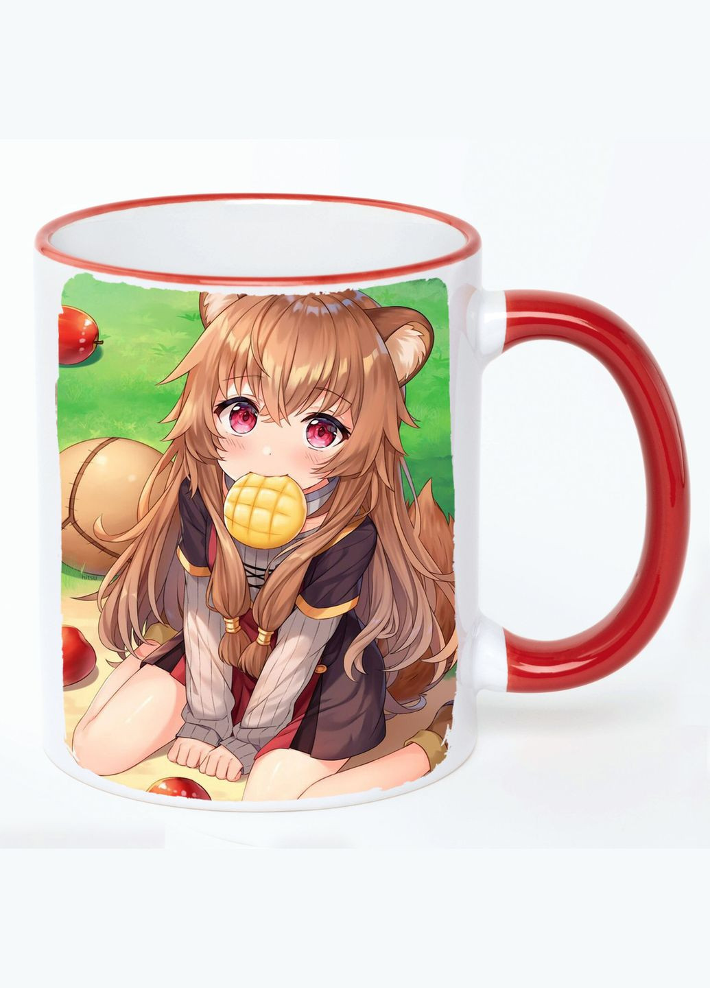 Чашка Сходження героя жита Аніме #010 (кухоль, кухоль) Біла з Червоною ручкою 330 мл No Brand (322714492)
