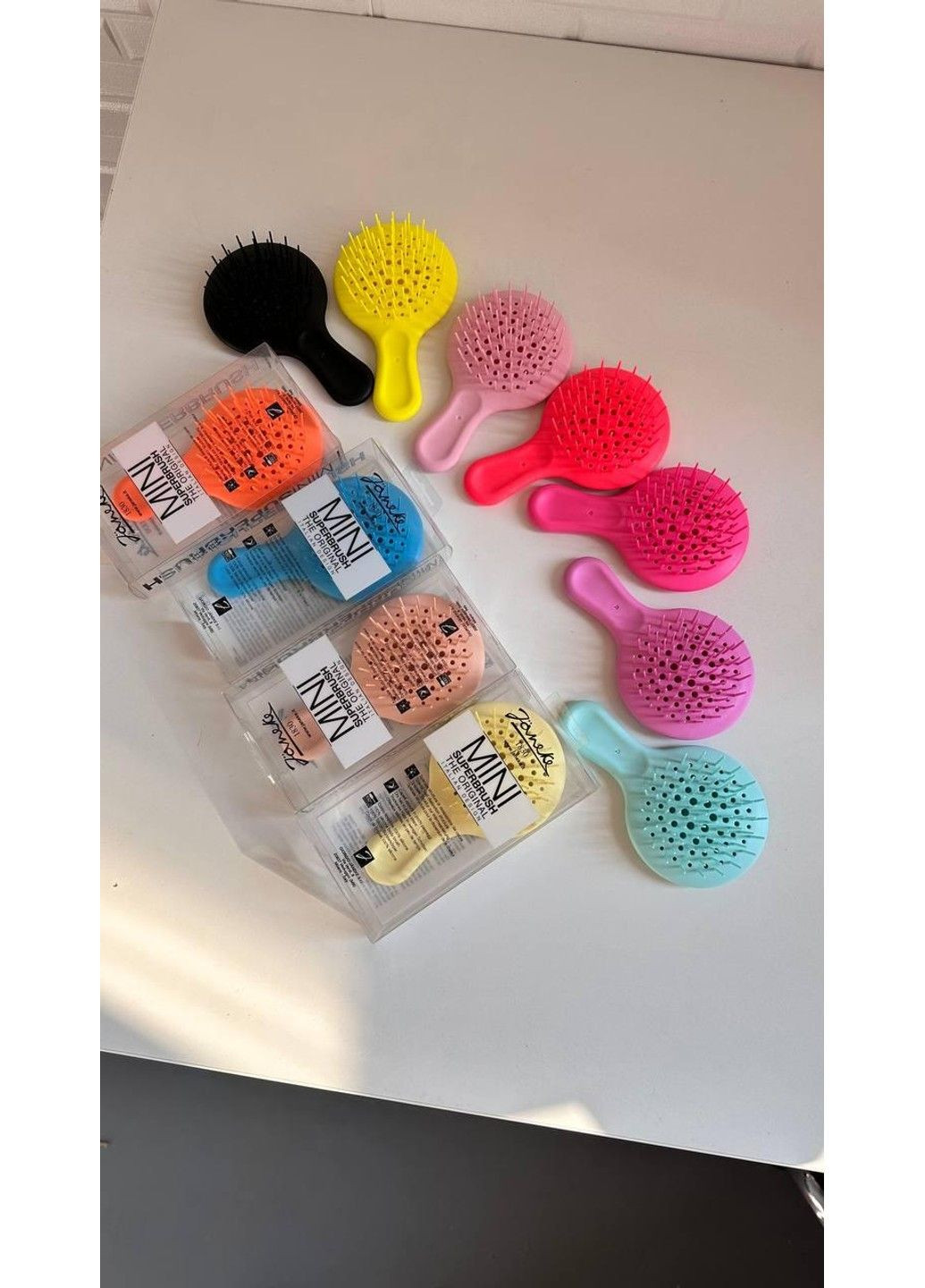 Гребінець для волосся Superbrush Mini Жовтогарячий нюдовий Janeke (316519402)