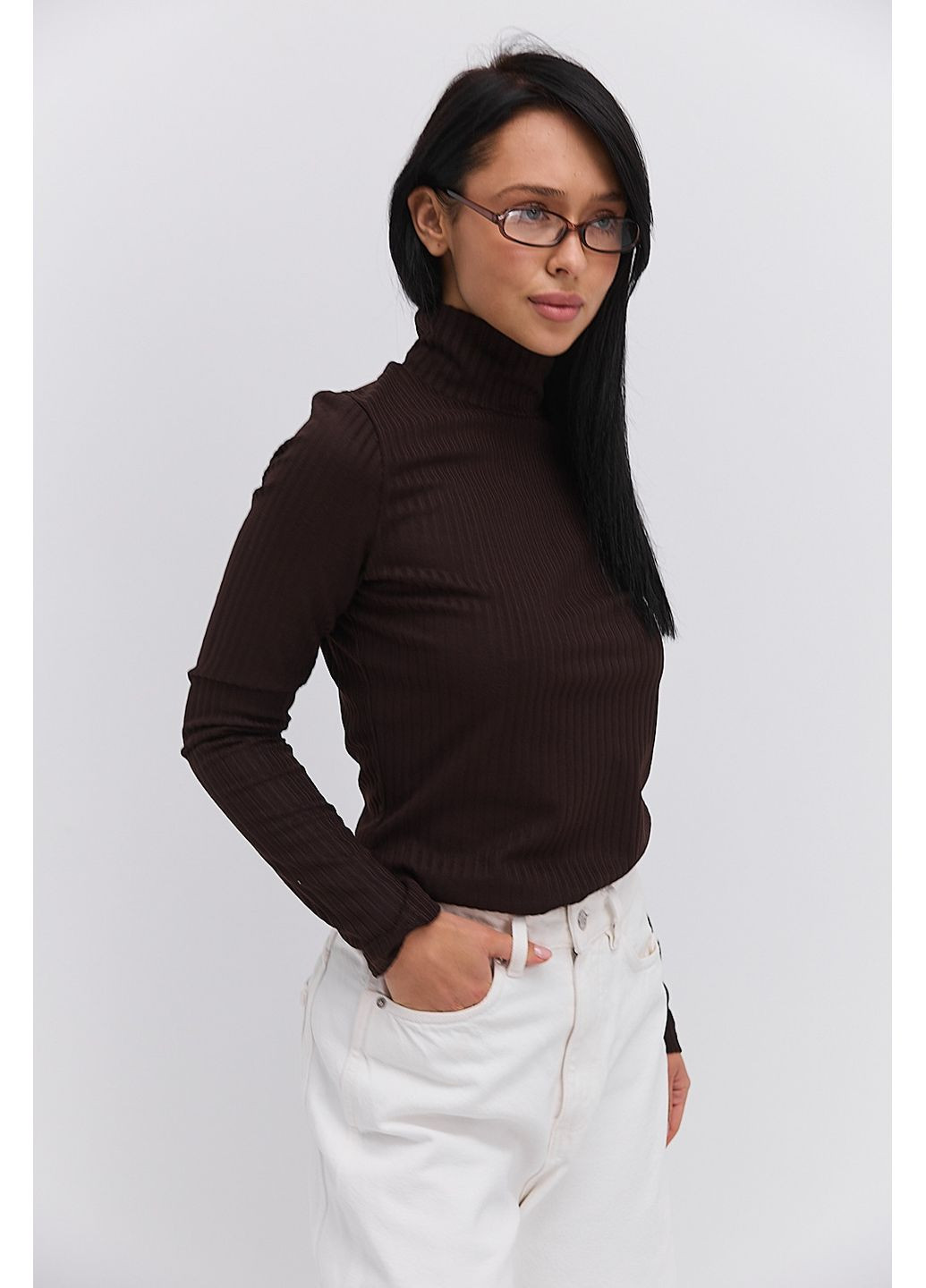 Жіночий теплий лонгслів з коміром-стійкою Arjen (368023484)