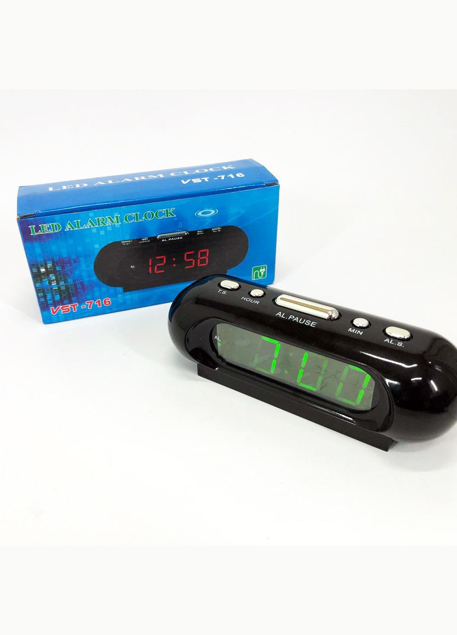 Настільний годинник з led підсвіткою 716-2, Настільний годинник led YW-501 на батарейках VST (351486235)