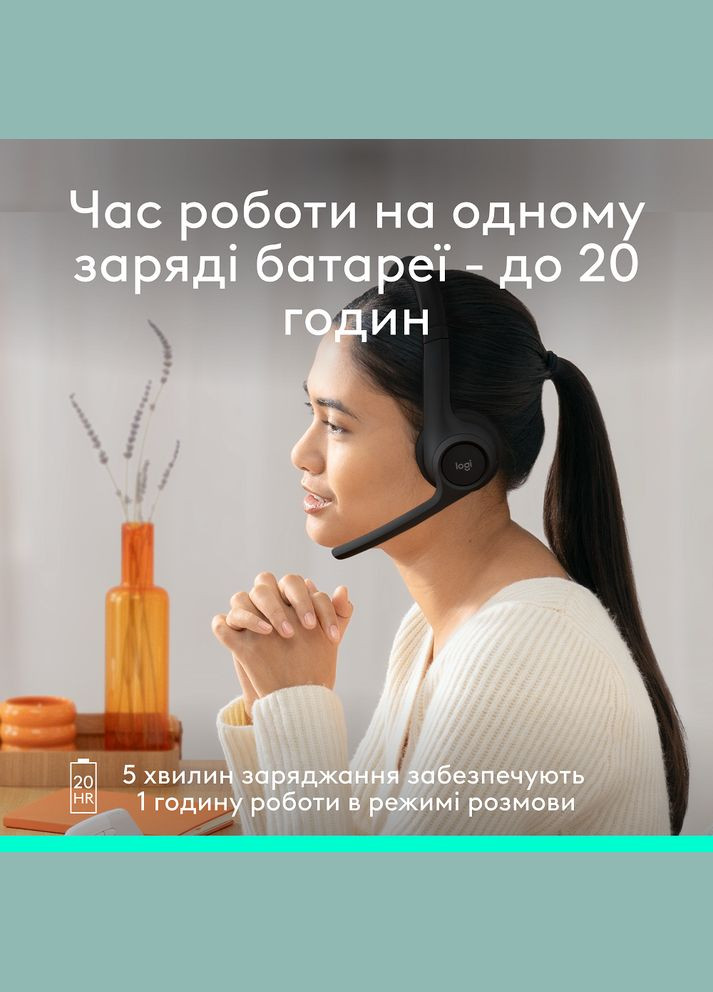 Гарнітура Zone 300 Wireless Headset BT Black (981-001407) (6996322) Logitech (314776295)