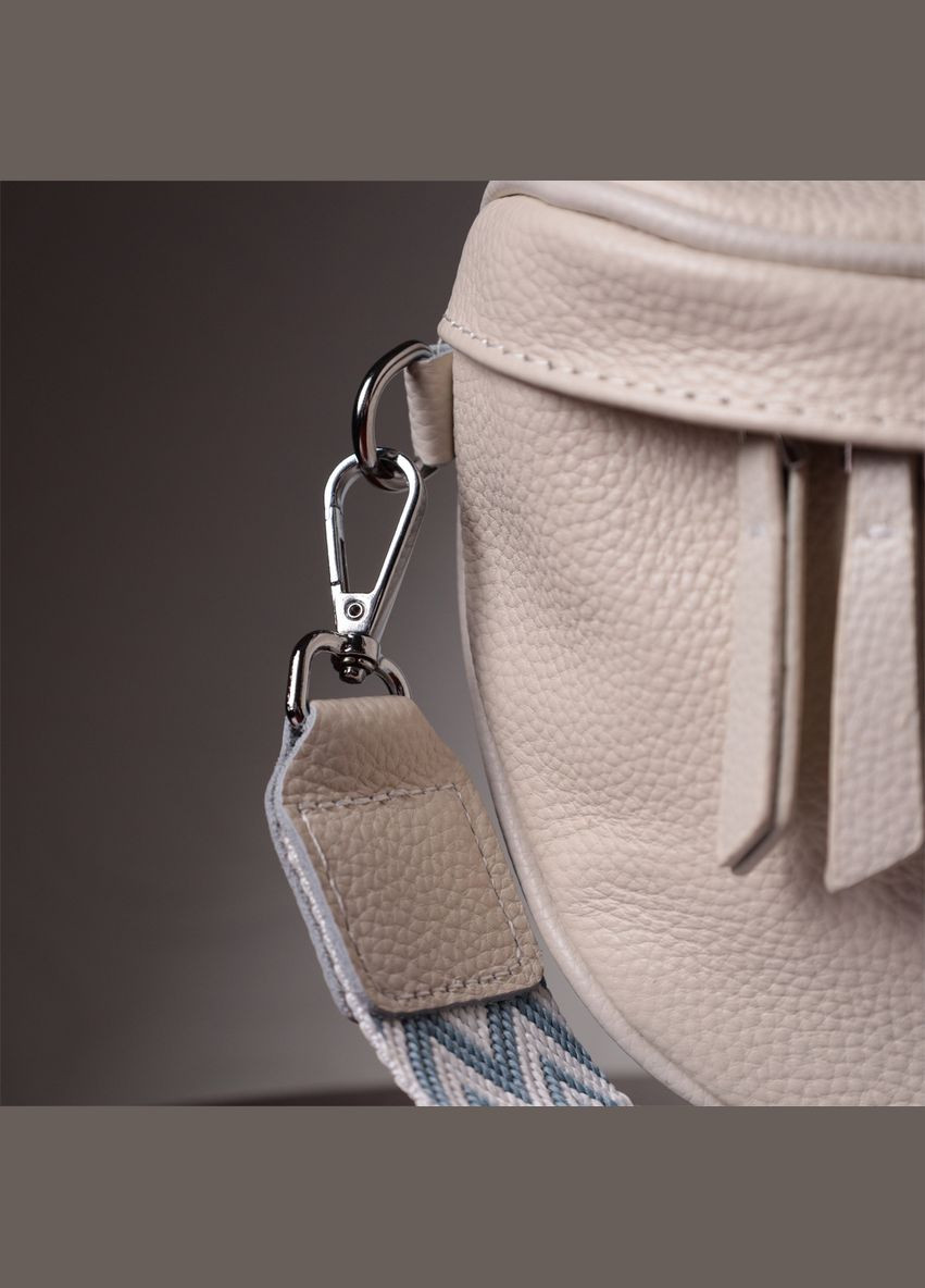 Сумка женская через плечо в классическом цвете кожаная 22656 Белый Vintage (302007813)