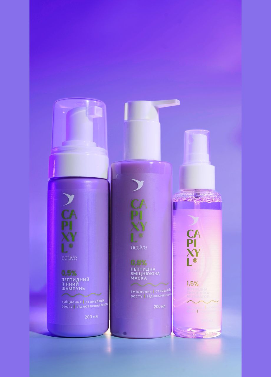 Набір від випадіння волосся с пептидом Capixyl (Шампунь, маска та сироватка) 3 од. Soika (332052447)