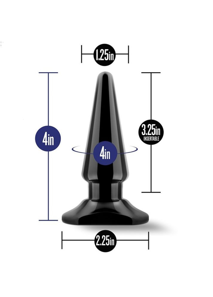 Конусна анальна пробка на присосці "Beginner Butt Plug" від (довжина 10.2 см., діаметр 3.2 см.) Blush (298285430)