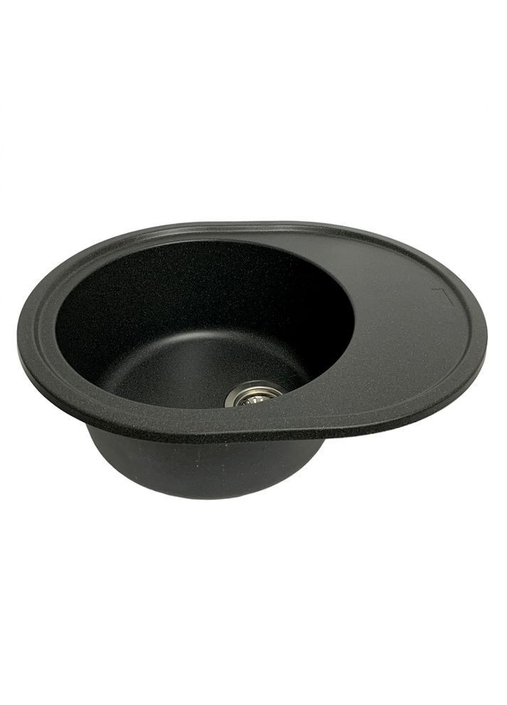 Кухонна мийка зі штучного каменю/кварцева 610х495х200мм, овальна VAST Графіт (34980610495) Adamant (371191591)
