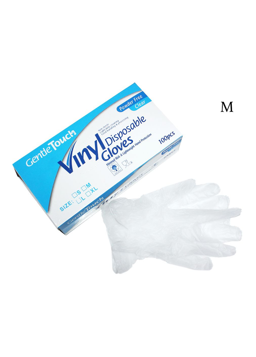 Перчатки виниловые медицинские 100шт/50пар M FROM FACTORY YRB (360895776)
