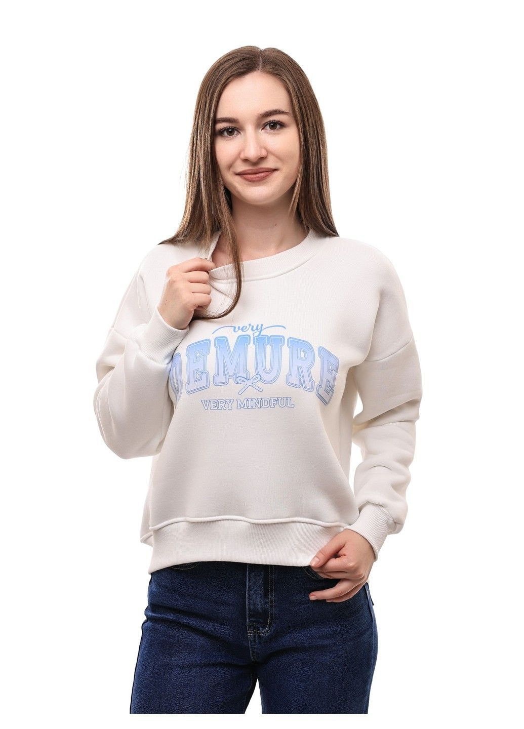 Молочный свитшот женский LOOK SWEET (364926729)