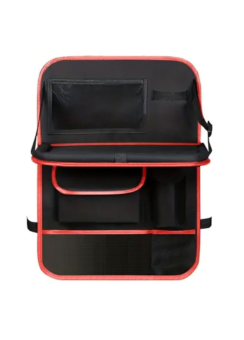 Органайзер накидка с карманами на спинку сидения в машину салон автомобиля со столиком 60х42 см (476887-Prob) Черный с красным Unbranded (292318336)
