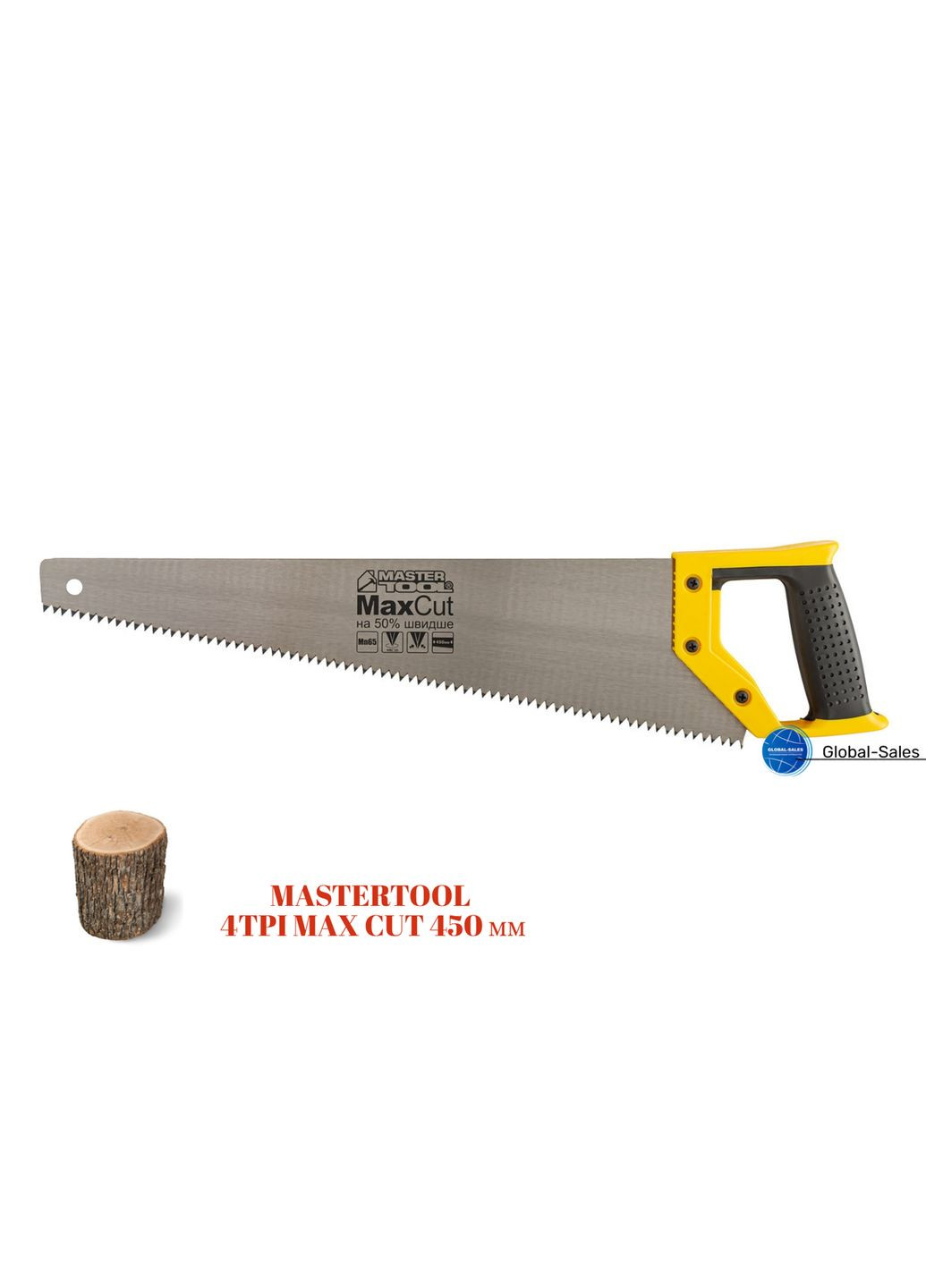 Ножовка для дерева Mastertool 450 мм 4T х 1" х 2D (14-2645) Master Tool (335048257)