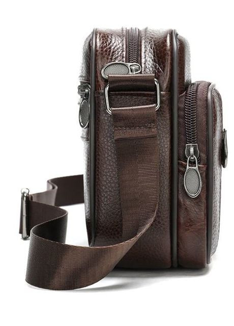 Шкіряна сумка крос боді чоловіча месенджер через плече коричнева 14988 Vintage (329198793)