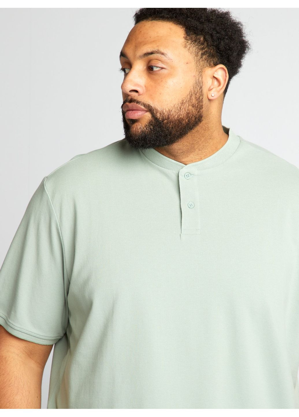 Мятная футболка-поло лето,мятный, для мужчин Kiabi
