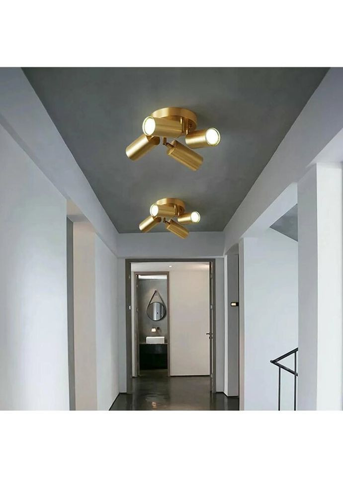 Люстра потолочная на 4 лампочки 26659 Латунь 15х15х20 см. Sunnysky (324396490)