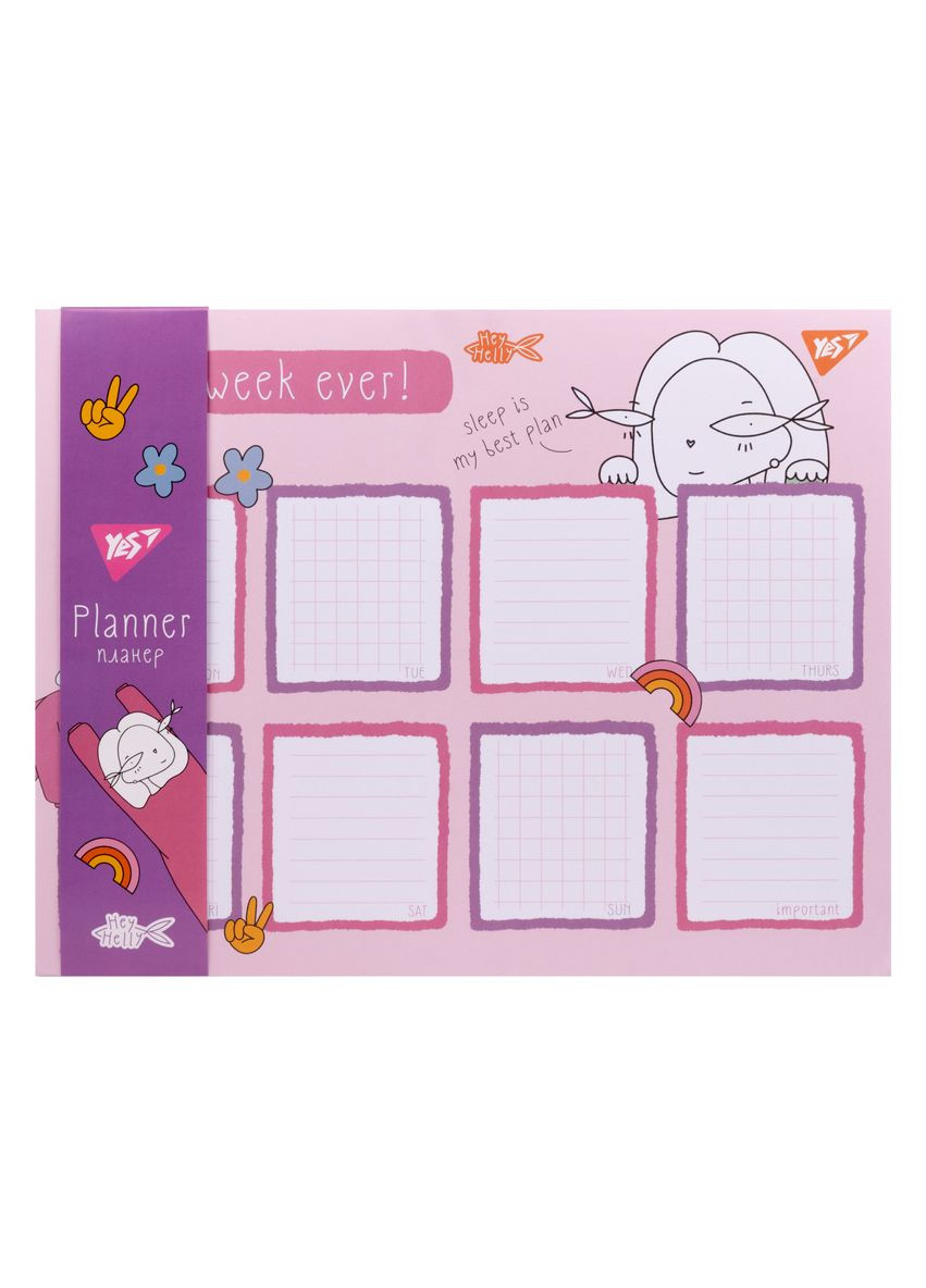 Планинг настольный Hey Helly 252406 34.5х27 см 52 листа Yes (364495727)