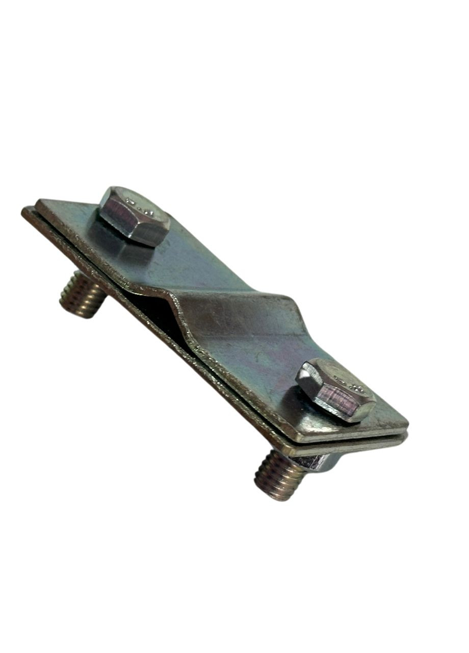 Соединитель для катанки Ø 6, 7, 8, 10 мм и полосы до 40 мм (2 болта) на 2 пластины No Brand (364955927)