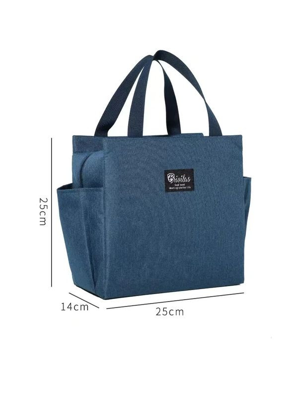 Термосумка ланч бег із бічними кишенями на замку Bivilas 6л, синя More (299715976)