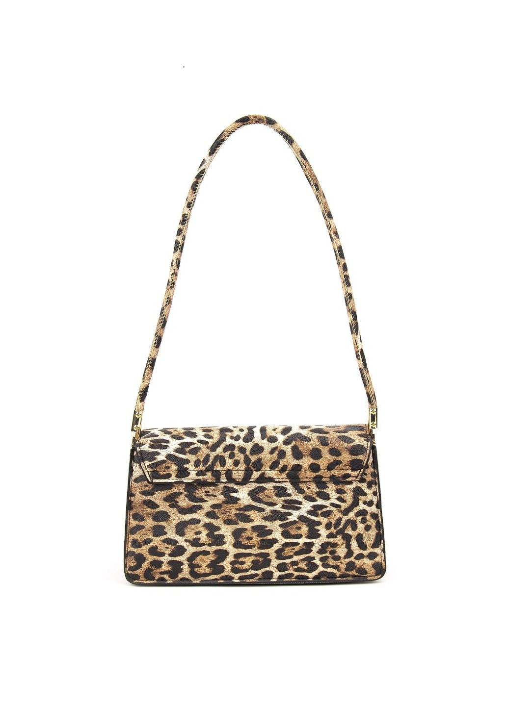 Жіноча сумка каркасна кросбоді через плече з екошкіри з клапаном леопардова RoyalBag P2-8208 (332214201)