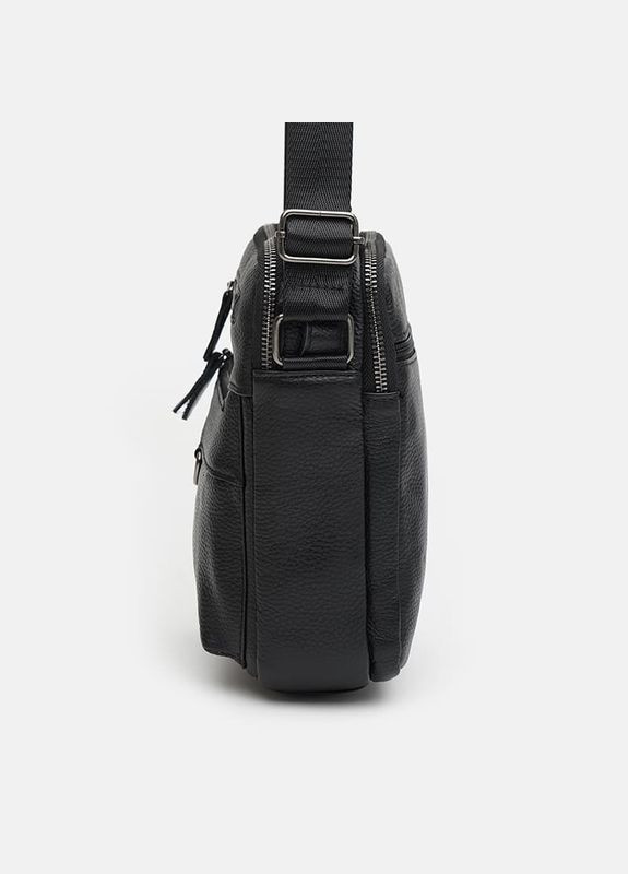 Сумка мужская через плечо кожаная K14035bl Черный Keizer (302008096)