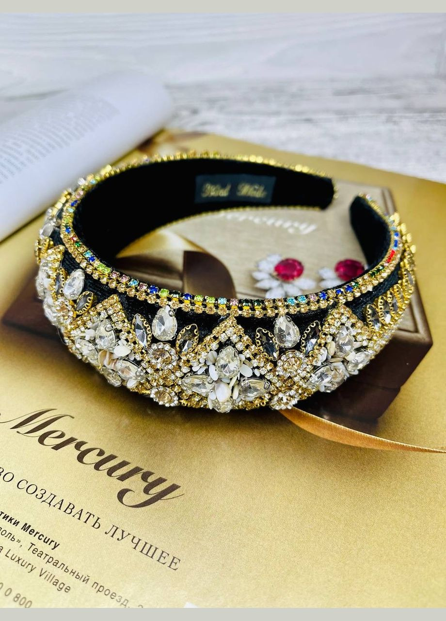 Розкішний обруч для волосся усипаний камінцями Hand Made (330619106)