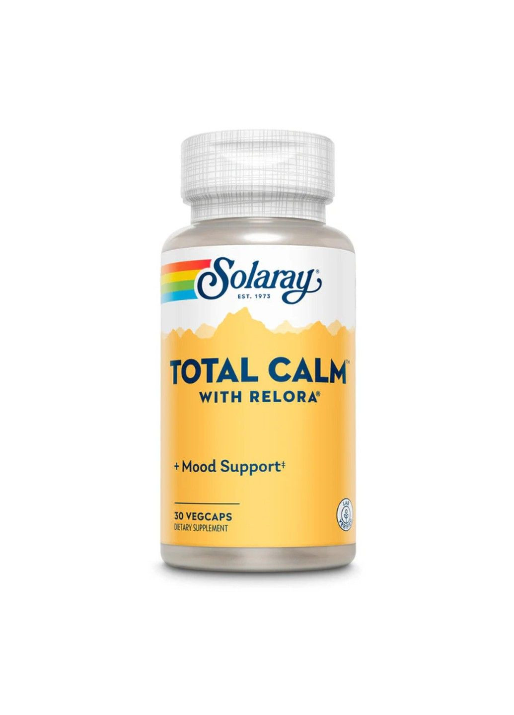 Total Calm ™ с Relora®, 30 растительных капсул Solaray (347600033)